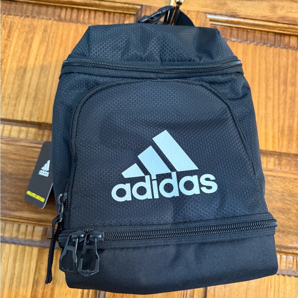 SOLD adidas Black insulated lunch Bag with White Logo